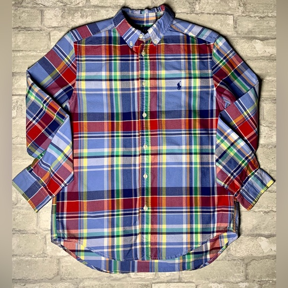 RALPH LAUREN: BOYS BUTTON UP LONG SLEEVE SHIRT - Picture 3 of 11
